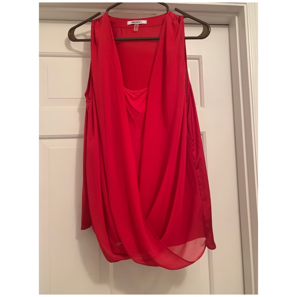 DKNYC red blouse